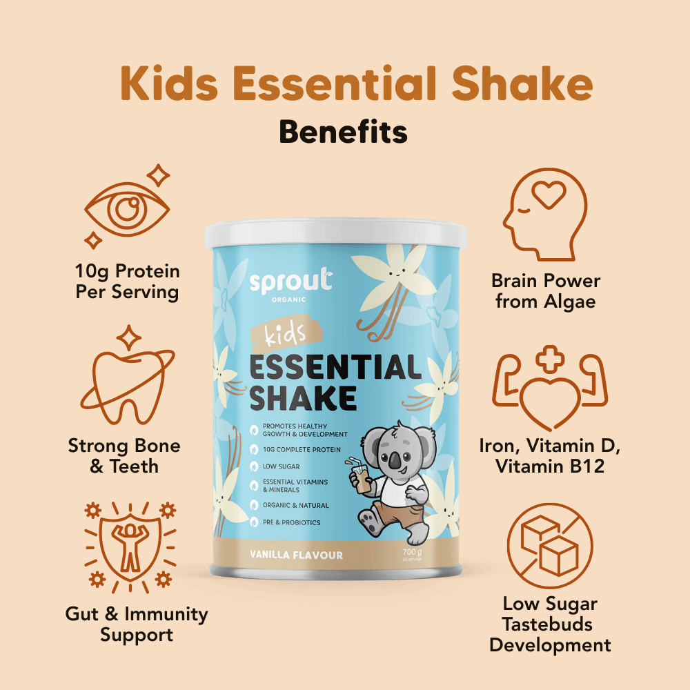 Sprout Organic Essential Shake Vanilla, Kids Protein 700g