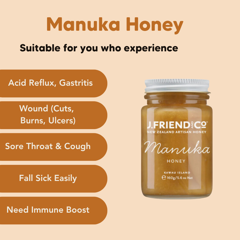 Manuka Honey, 160g, J.Friend & Co, Raw, Pure, Artisan, New Zealand