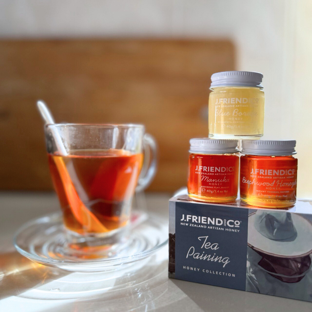 Tea Pairing Honey Collection, 3X40g, J.Friend & Co, Raw, Pure, Artisan, New Zealand