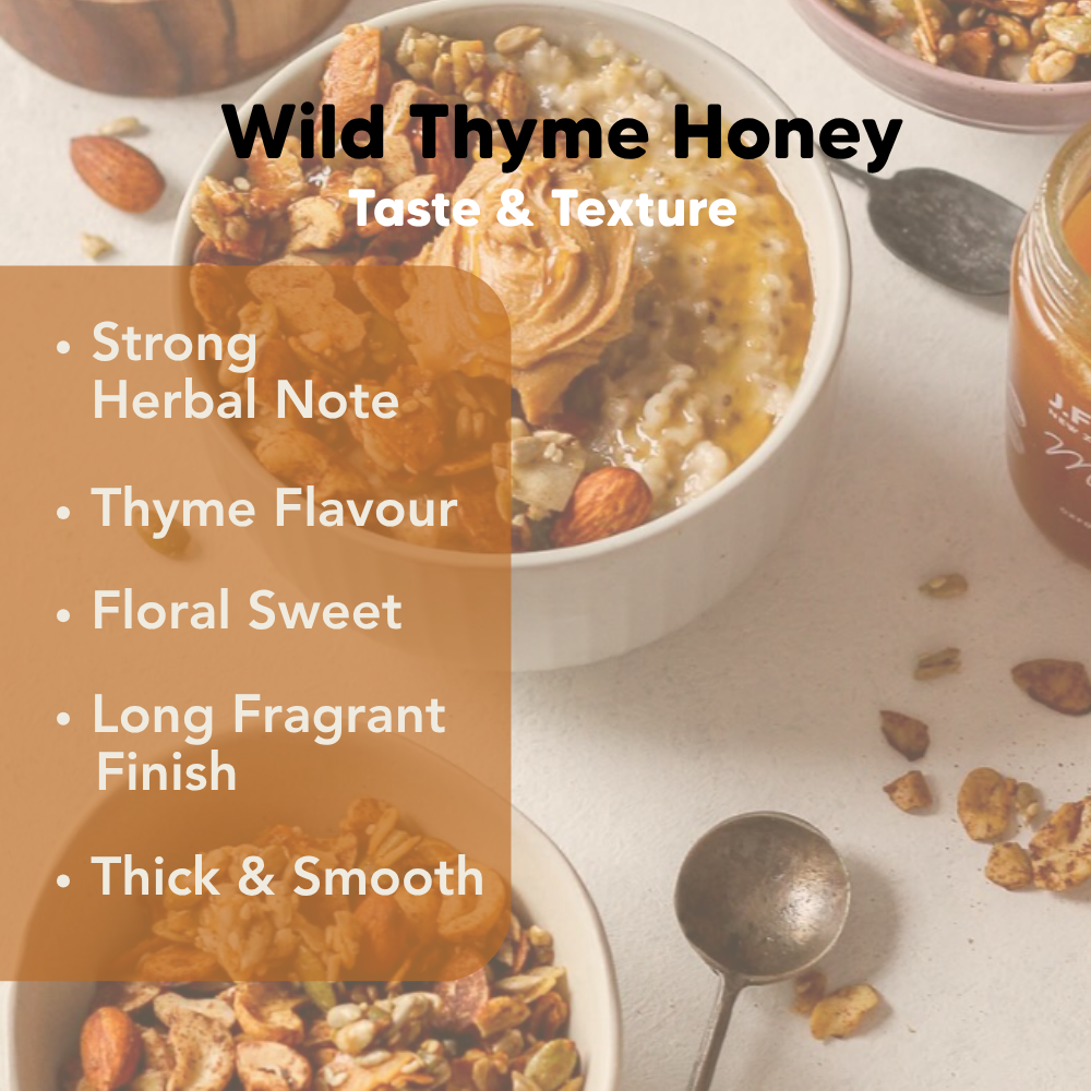 Wild Thyme Honey, 160g, 1.4kg, J.Friend & Co, Raw, Pure, Artisan, New Zealand