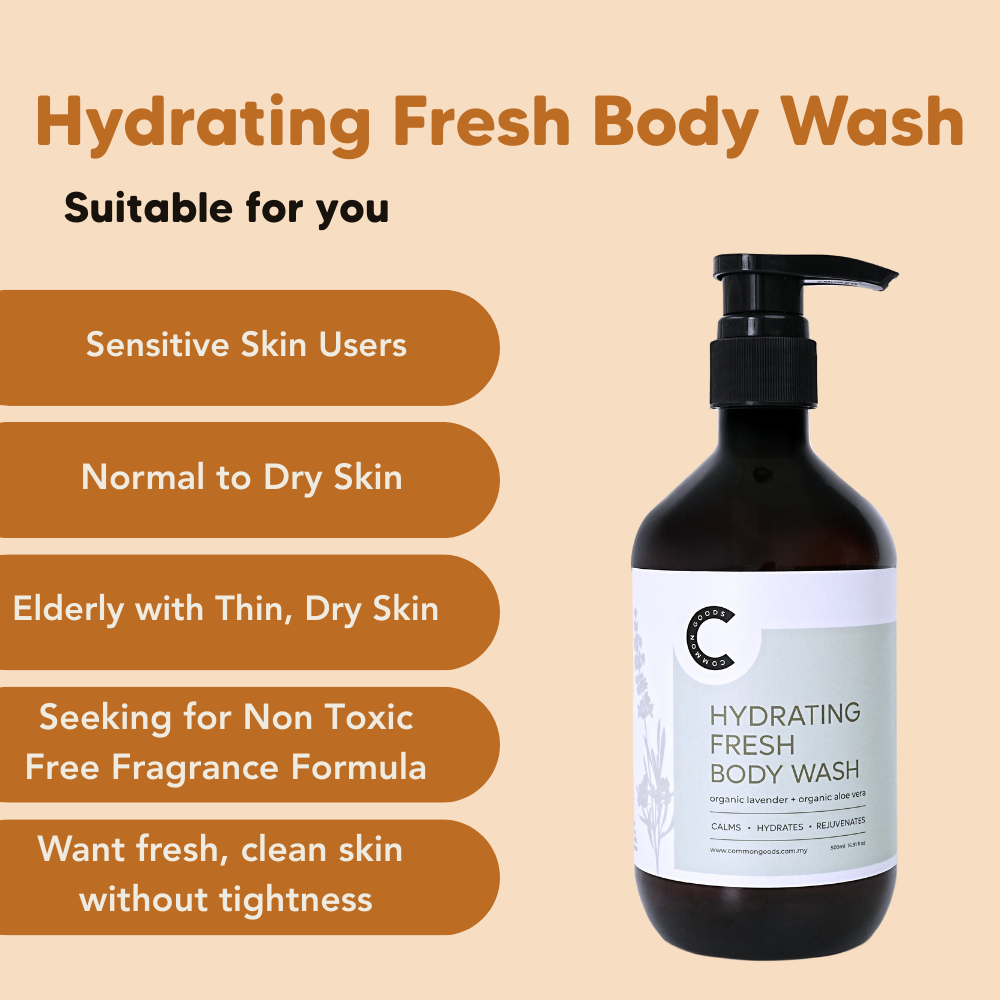 Hydrating Fresh Body Wash (Lavender), 500ml, Common Goods