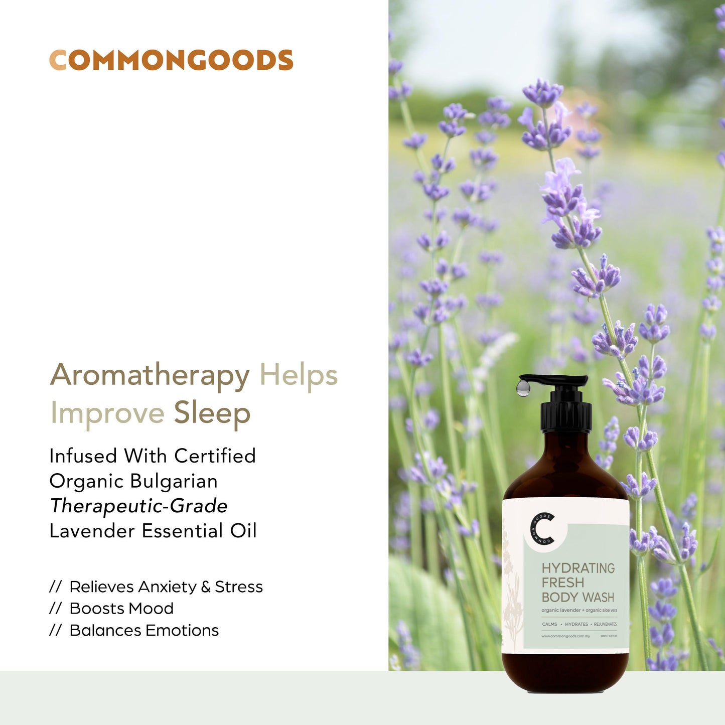 Hydrating Fresh Body Wash (Lavender), 500ml, Common Goods