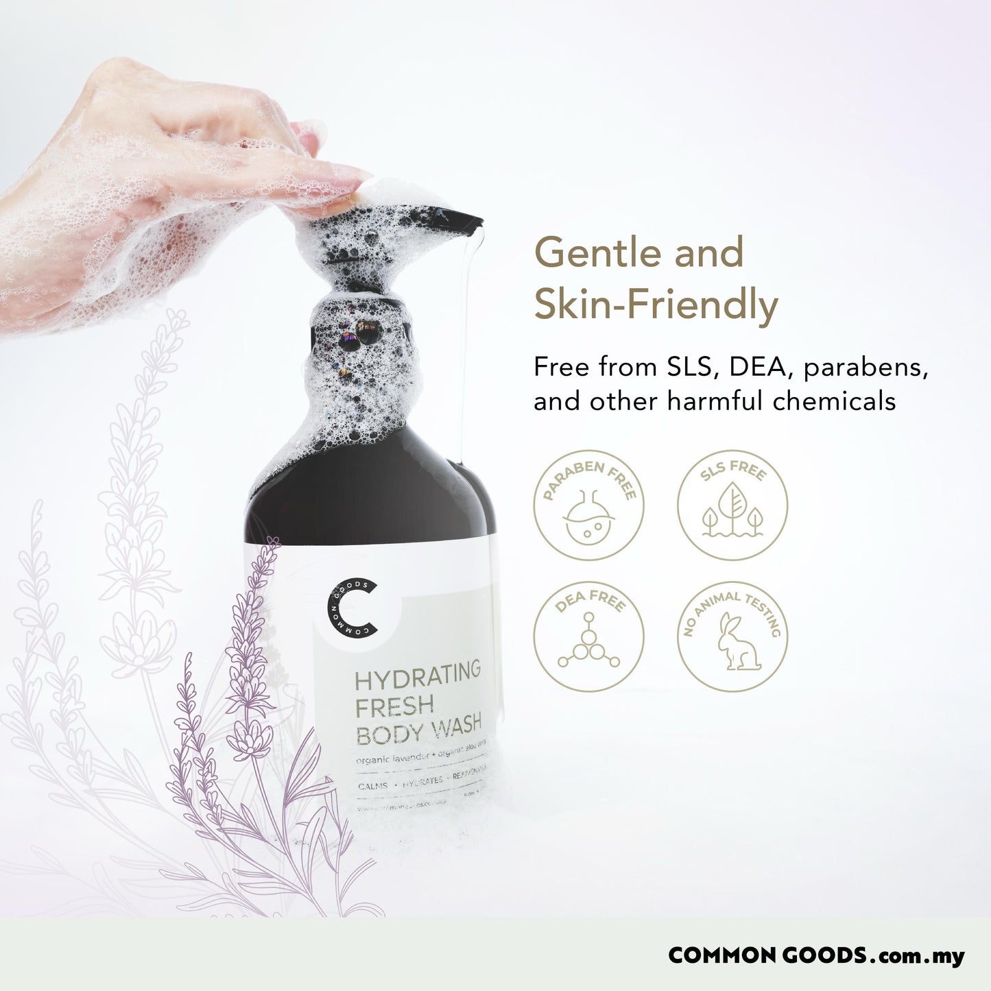 Hydrating Fresh Body Wash (Lavender), 500ml, Common Goods