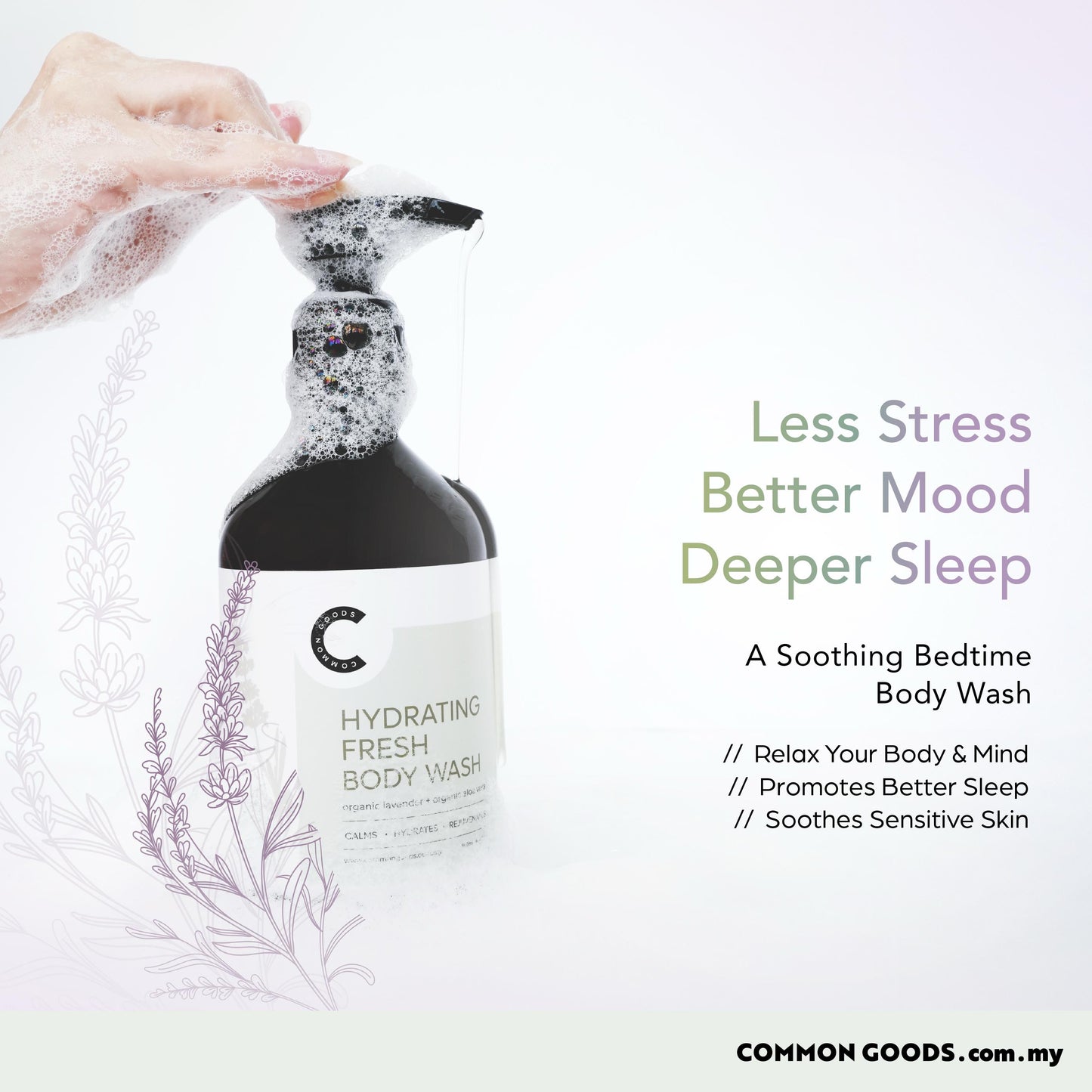 Hydrating Fresh Body Wash (Lavender), 500ml, Common Goods