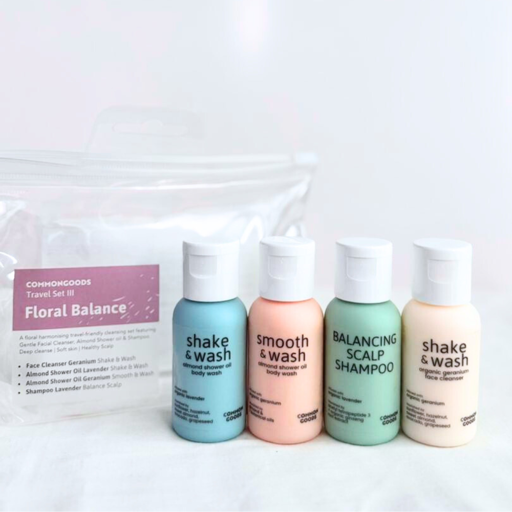 Shower Oil Travel Set III - Floral Balance, Common Goods Malaysia, 30ml x 4
