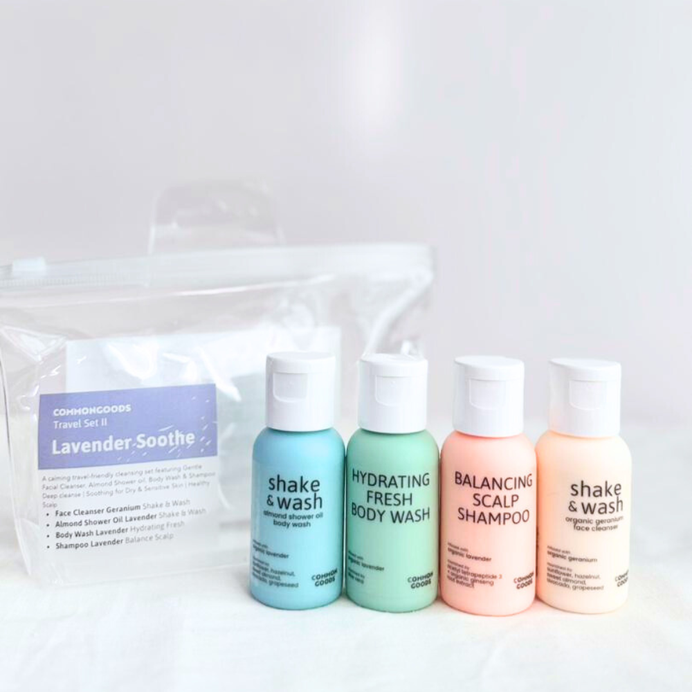 Shower Oil Travel Set II - Lavender Soothe, Common Goods Malaysia 30ml x4