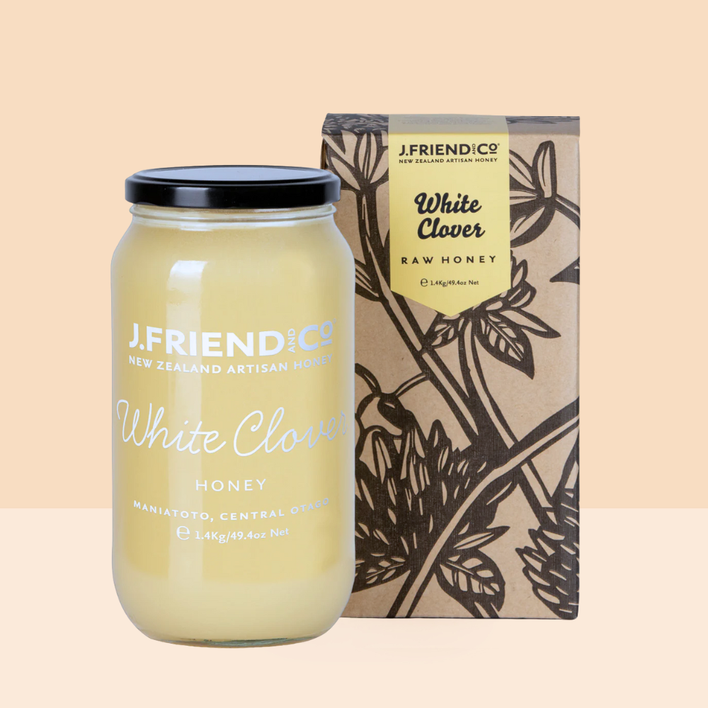 White Clover Honey, 160g, 1.4kg, J.Friend & Co, Raw, Pure, Artisan, New Zealand