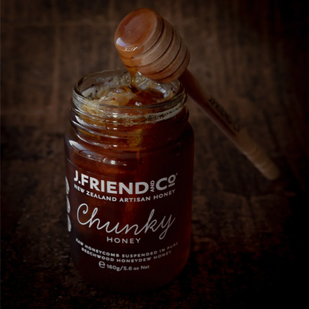 Chunky Honey, 160g, J.Friend & Co, Raw, Pure, Artisan, New Zealand