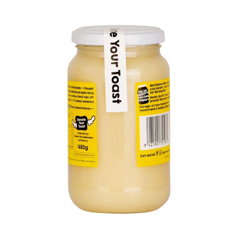 Mellow Whipped Honey, 480g, J.Friend & Co, Raw, Pure, Artisan, New Zealand