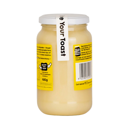 Mellow Whipped Honey, 480g, J.Friend & Co, Raw, Pure, Artisan, New Zealand