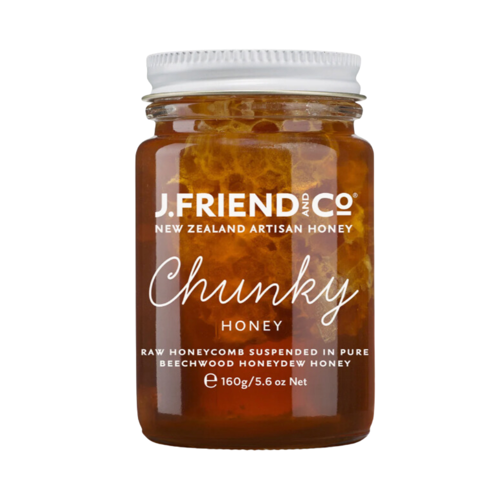 Chunky Honey, 160g, J.Friend & Co, Raw, Pure, Artisan, New Zealand