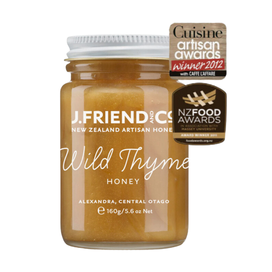 Wild Thyme Honey, 160g, 1.4kg, J.Friend & Co, Raw, Pure, Artisan, New Zealand