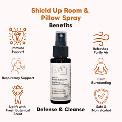Room & Pillow Spray, Shield Up, Defense & Clear, L&P Organic Natural