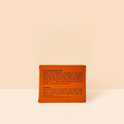 Sabun Handmade Soap, Red Palm Geranium Soap, 130g