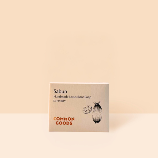 Sabun Handmade Soap, Lotus Root Lavender Glycerin Soap, 130g