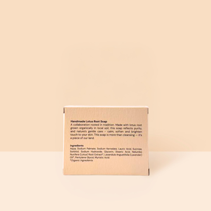 Sabun Handmade Soap, Lotus Root Lavender Glycerin Soap, 130g