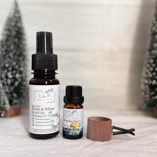 Aromatherapy Car Clip Wooden Diffuser, L&P Organic Natural