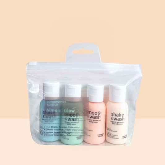 Shower Oil Travel Set I - Almond Glow, Common Goods Malaysia 30ml x4