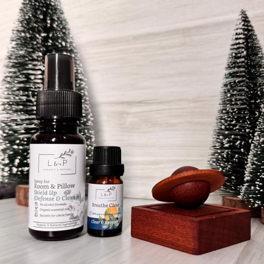 Aromatherapy Planet Wooden Diffuser Set, L&P Organic Natural