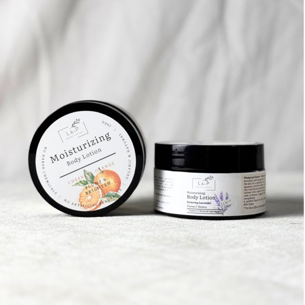 Moisturizing Lotion Set with Hyaluronic Acid, 100g x2, L&P Organic Natural