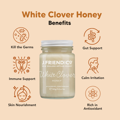 jfriend & co white clover honey benefit 