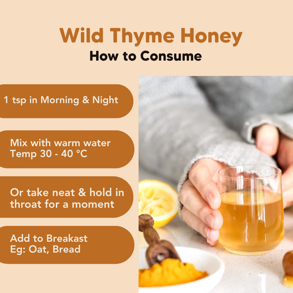 Wild Thyme Honey, 160g, 1.4kg, J.Friend & Co, Raw, Pure, Artisan, New Zealand