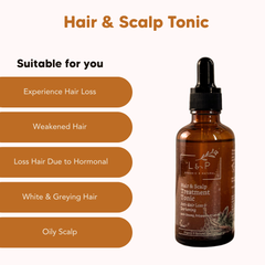 L&P Organic Natural, Hair & Scalp Treatment Tonic with Ginseng & Rosemary