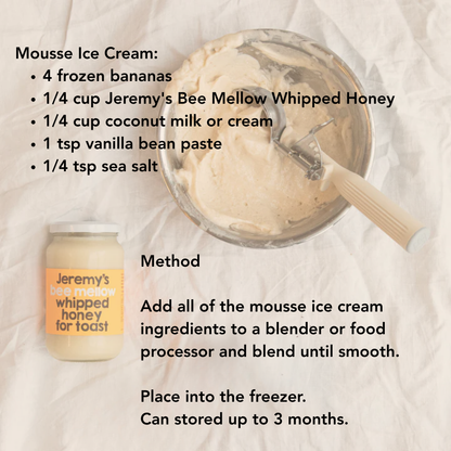 Mellow Whipped Honey, 480g, J.Friend & Co, Raw, Pure, Artisan, New Zealand