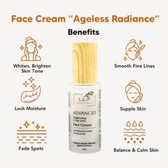 Face Cream with Bakuchiol, Brightening, Anti Aging, 50ml, L&P Organic Natural Advanced