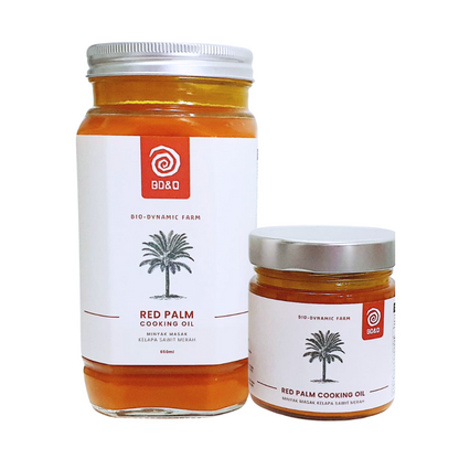 Red Palm Cooking Oil, 250ml, 650ml, BD&O, Biodynamic, Organic, Raw, Unrefined