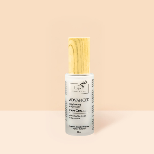 Face Cream with Bakuchiol, Brightening, Anti Aging, 50ml, L&P Organic Natural Advanced