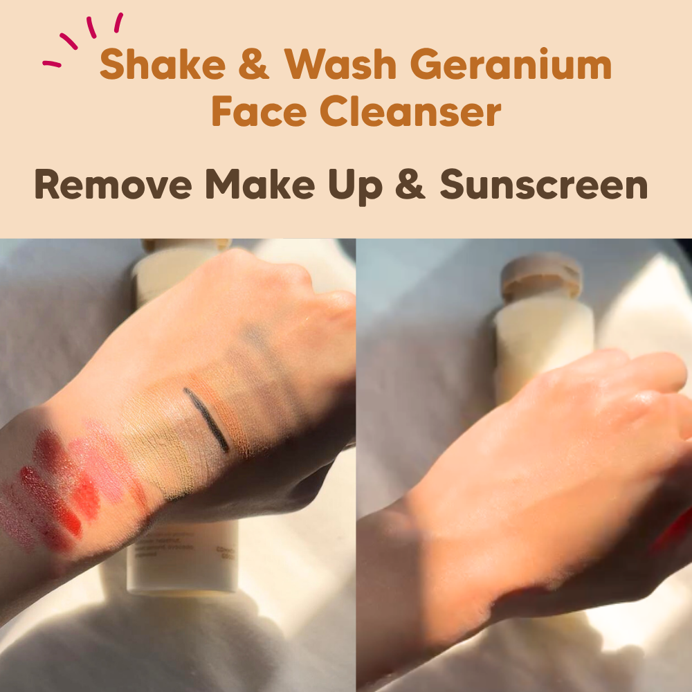 Face Cleanser, Shake & Wash - Geranium, Common Goods Malaysia 200ml