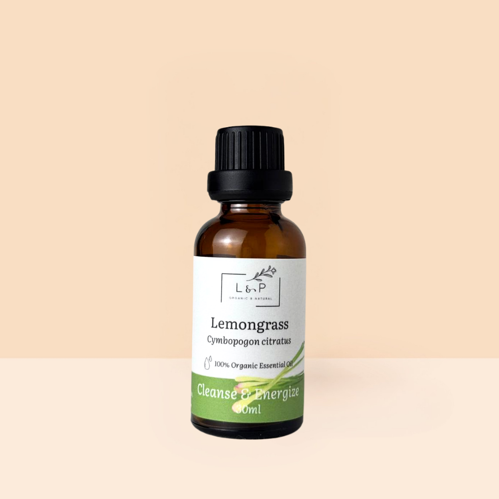 Organic Lemongrass Essential Oil, L&P Organic Natural
