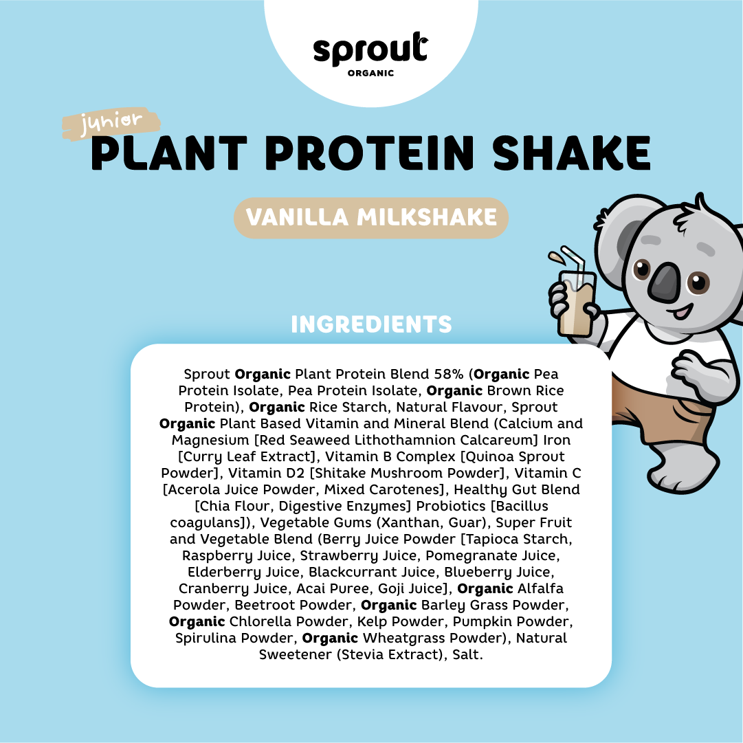 Junior Plant Protein Shake Sachets, Sprout Organic, Aus