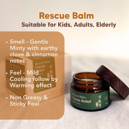 Rescue Balm Classic Relief 30g, L&P Organic Natural