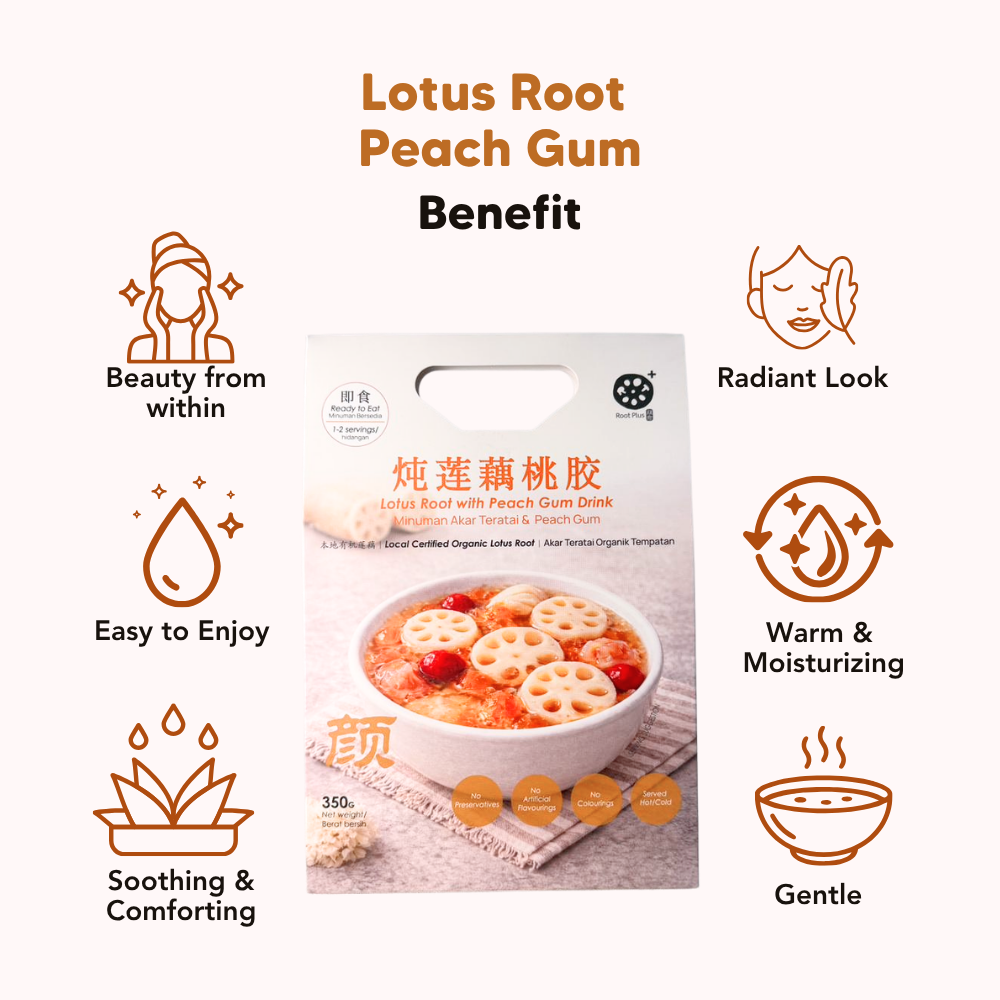 Root Plus Lotus Root Peach Gum, 350g