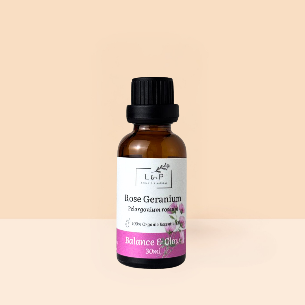 Organic Rose Geranium Essential Oil, L&P Organic Natural