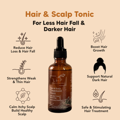 L&P Organic Natural, Hair & Scalp Treatment Tonic with Ginseng & Rosemary