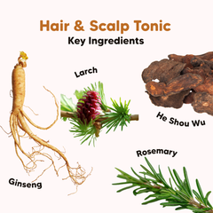 L&P Organic Natural, Hair & Scalp Treatment Tonic with Ginseng & Rosemary