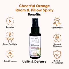 Room & Pillow Spray, Cheerful Orange, L&P Organic Natural
