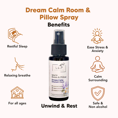 Room & Pillow Spray, Dream Calm, L&P Organic Natural