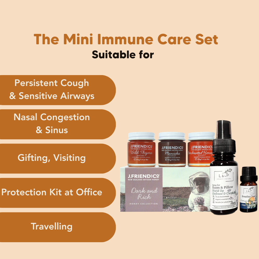 Common Goods Mini Immune Care Set [Honey, Room Spray, Essential Oil]
