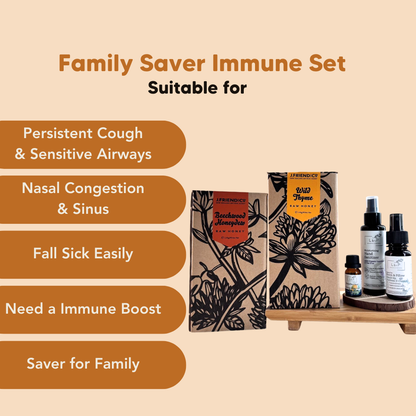Common Goods Family Immune Saver Set  | Honey 1.4kg, Room Spray, Essential Oil