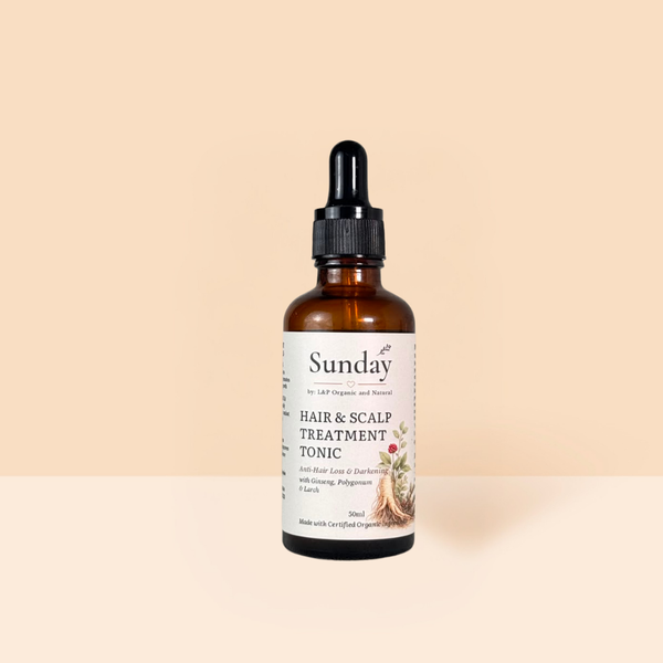 L&P Organic Natural, Hair & Scalp Treatment Tonic with Ginseng & Rosemary