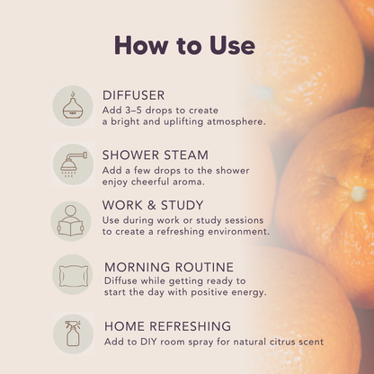 Cheerful Orange, Organic Essential Oil Blend, L&P Organic Natural