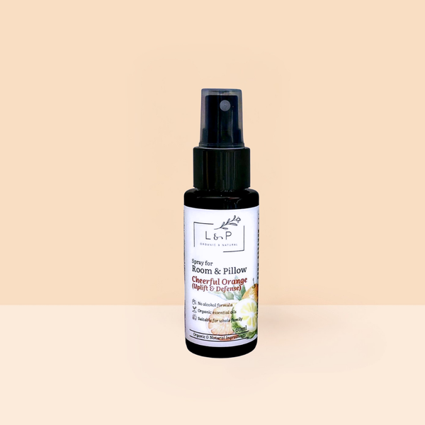 Room & Pillow Spray, Cheerful Orange, L&P Organic Natural