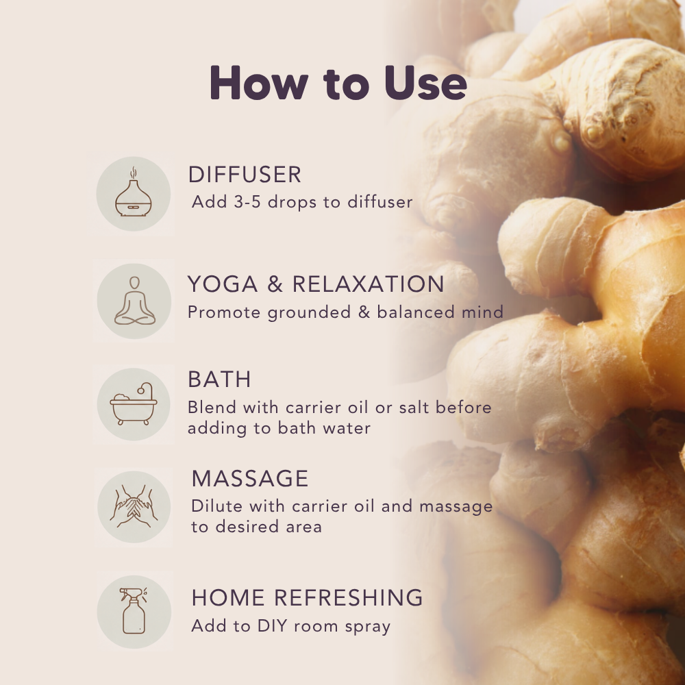 Organic Ginger Essential Oil, L&P Organic Natural