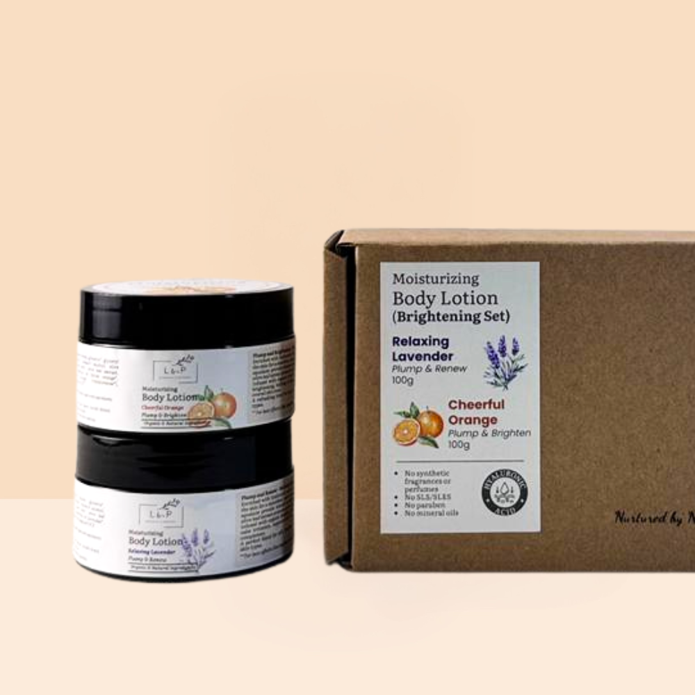 Moisturizing Lotion Set with Hyaluronic Acid, 100g x2, L&P Organic Natural
