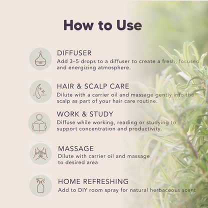 Organic Rosemary Essential Oil, L&P Organic Natural