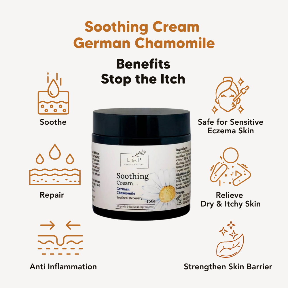 Soothing Cream, Eczema Repair, 150g L&P Organic Natural